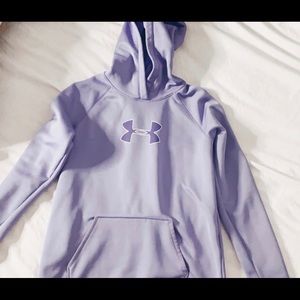 girls’ purple under armor hoodie